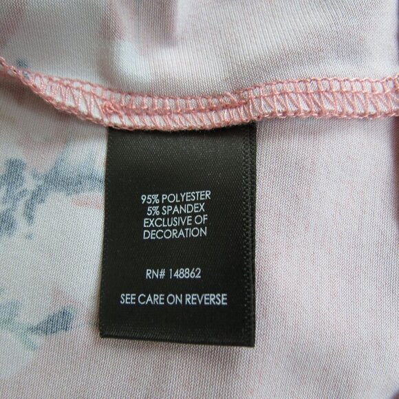 TORRID Women's Peach Floral Studio Knit High Neck Keyhole Top 4/4x Sleeveless - Picture 7 of 9